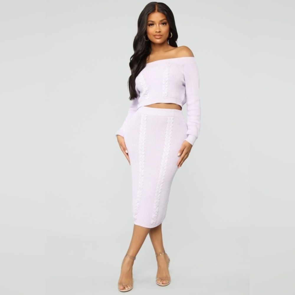 Sweater Set in Lilac Large